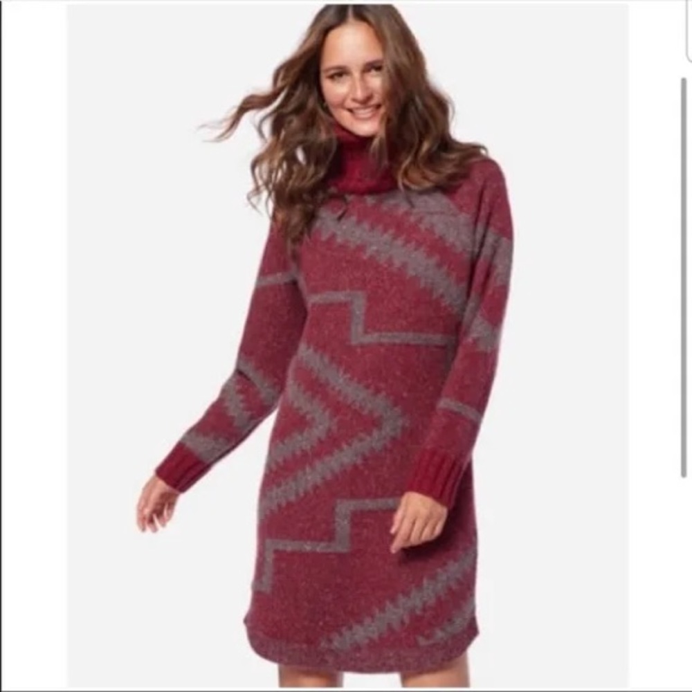 XL Pendleton Sublimity Lambswool Southwestern Cowl Sweater Dress